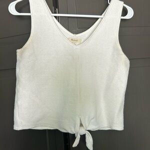 Madewell White Tank Top Size Small